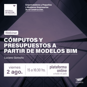 Camarco 2019: Webinar cómputos BIM