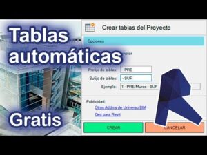 Revit creación de Tablas automáticas