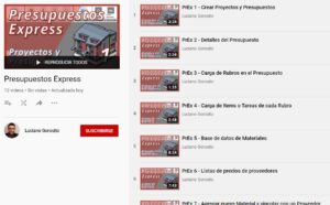 Presupuestos Express: 12 videos para aprender a usarlo