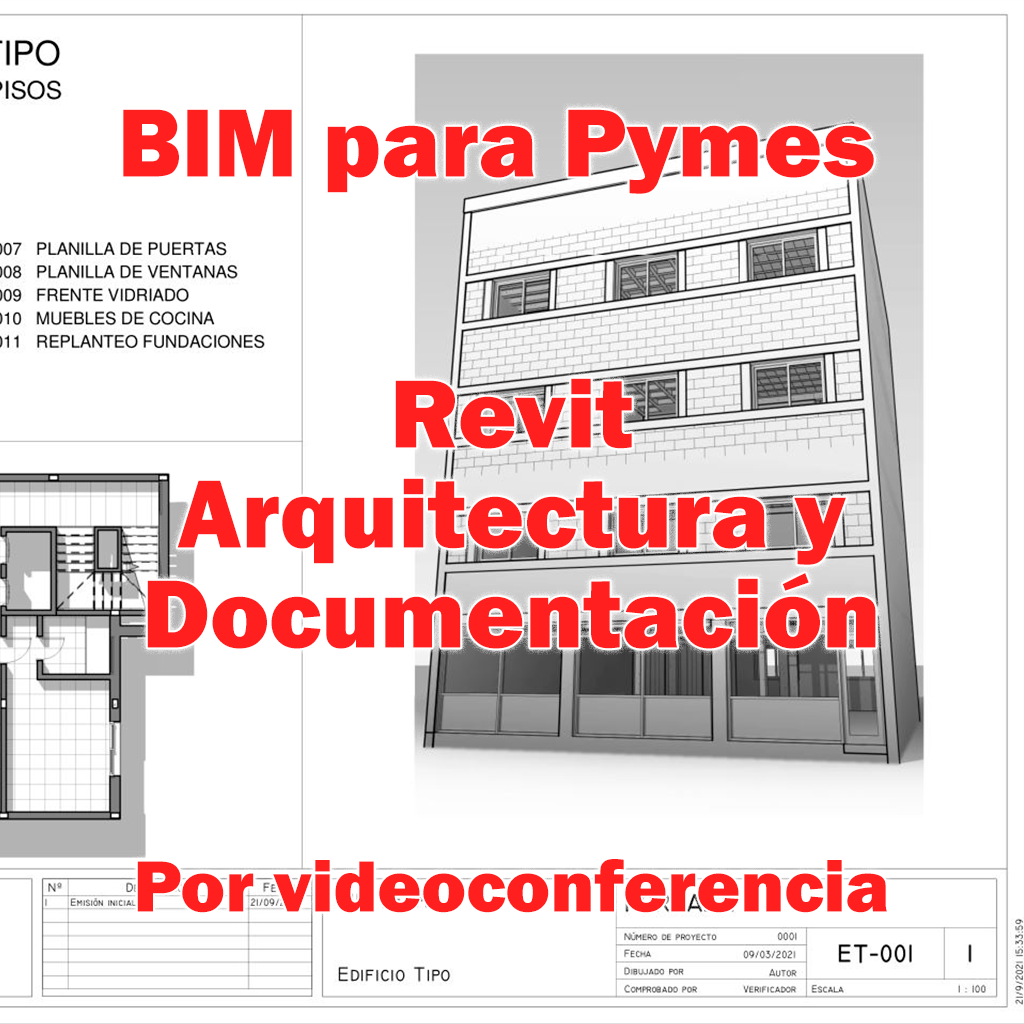 BIM para Pymes: capacitación Revit Arquitectura y Documentación por videoconferencia